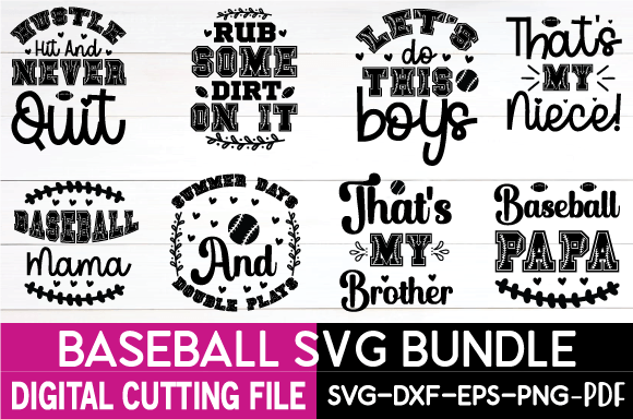 Baseball Svg Bundle: Perfect for Local Business Graphics and Crafts