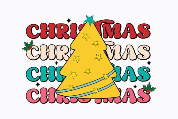 Christmas Tree Retro Svg: Perfect for Crafts and Graphics
