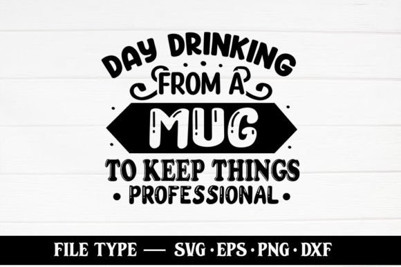 Day Drinking from a Mug: A Sardonic Embroidery Design