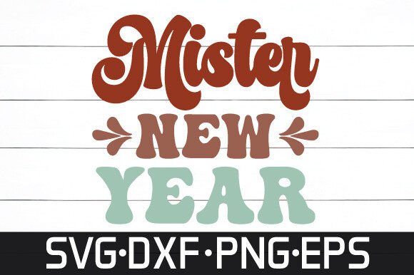 Mister New Year Retro Svg Design for Creative Crafts
