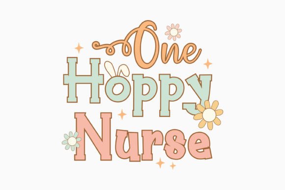 One Hoppy Retro Easter Quote Svg Design for Crafts & Graphics