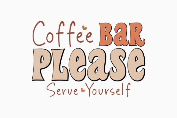 Retro Coffee Bar Graphics for Crafts and Design