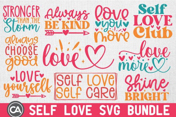 Self Love SVG Bundle: A Versatile Design for Embroidery