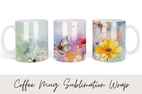 Spring Flower Watercolor Coffee Mug: A Crafts Graphics Gem